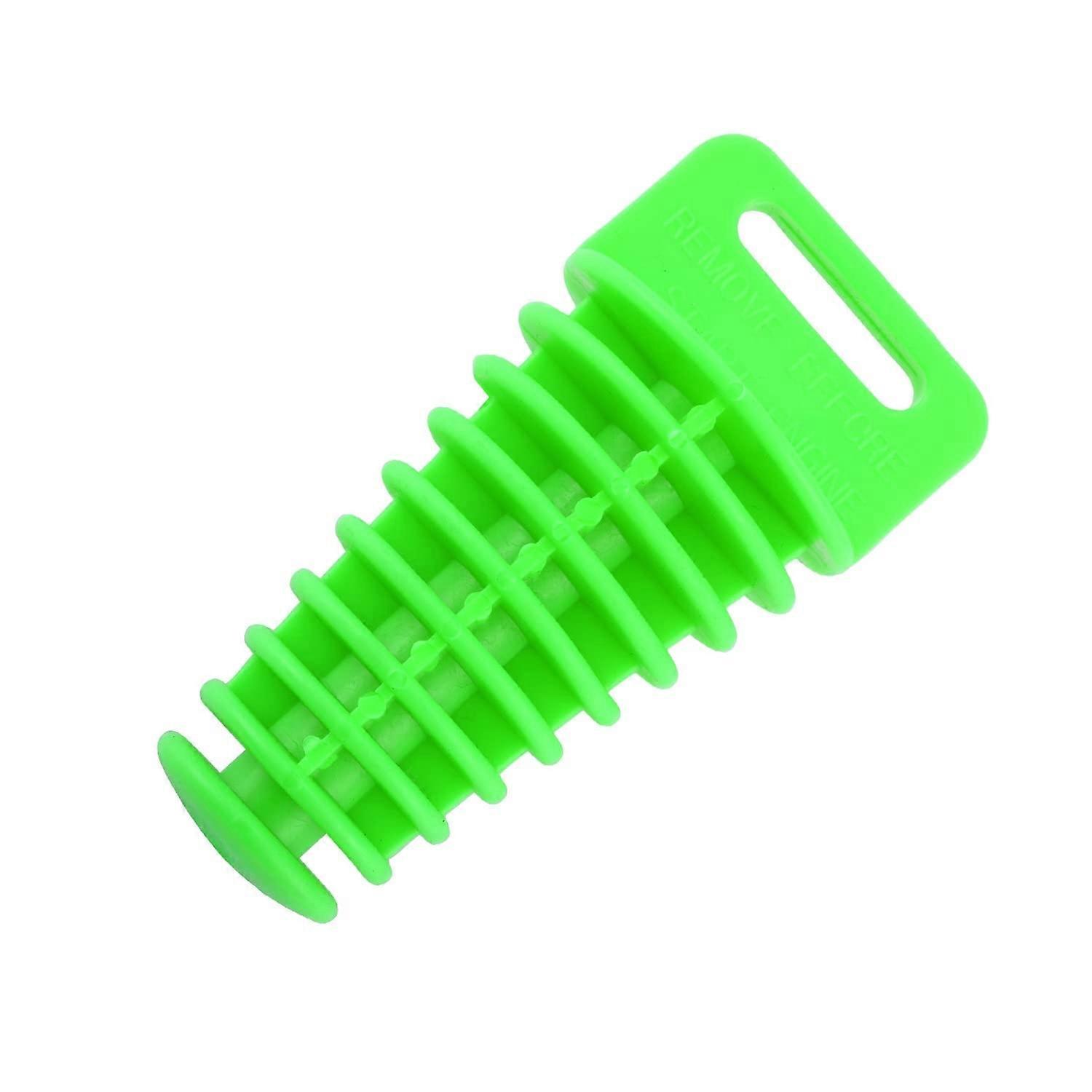 Motorcycle Exhaust Plug PVC Protector Waterproof Easy Insert Bright Green for Muffler Cleaning