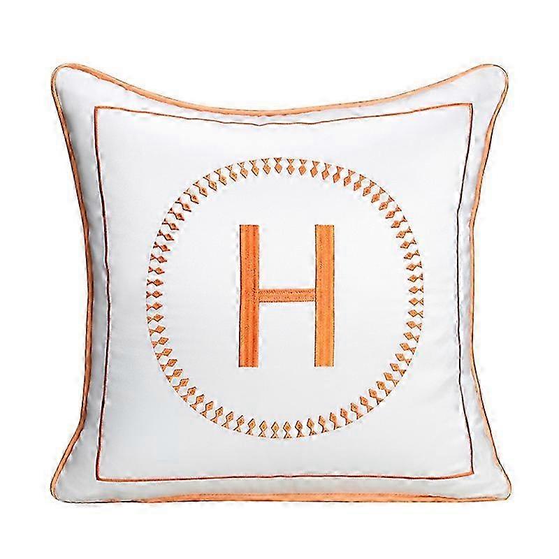 H Latter Printed Throw Pillow 2025