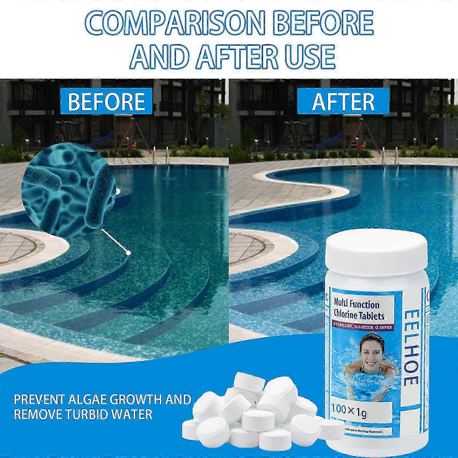 Clearwater multifunction chlorine tabs Swimming Pool Algae Remover Clean & Clear Effervescent Tablets 2025