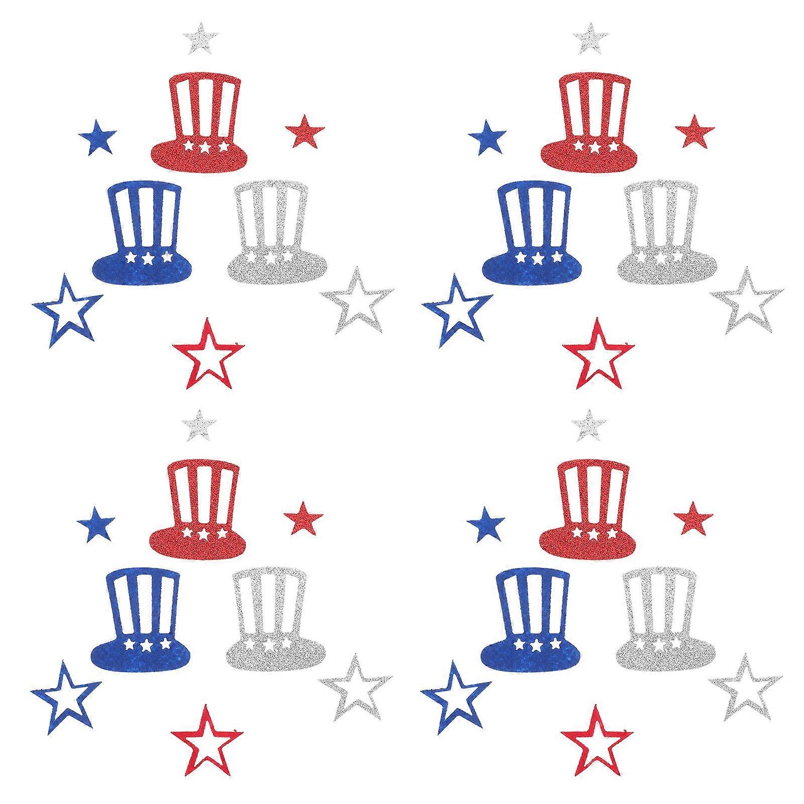 Star Confetti Felt Decoration with 5Sets for Independence Day Table