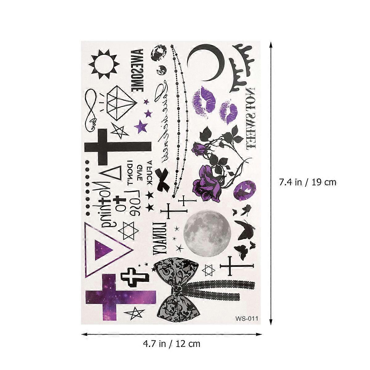 Waterproof Halloween Sticker 8Pcs Creative Pattern Paste for Women Men