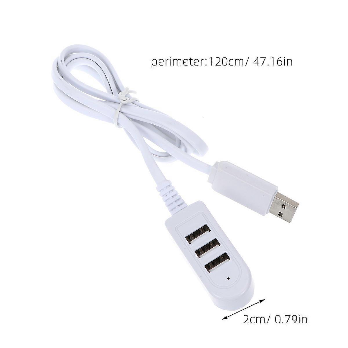 3USB Multi-Function Hub for Computer with 3A Charger 3Pcs Extension Line