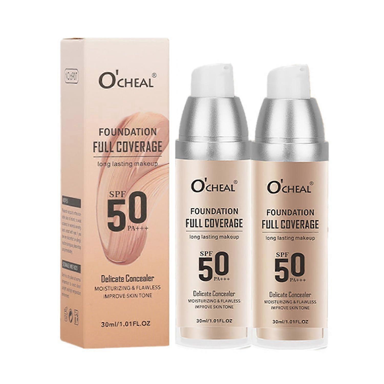 SPF 50+ Full Coverage Liquid Concealer, Soft Matte Long Lasting, Lightweight Vegan for Dark Circles