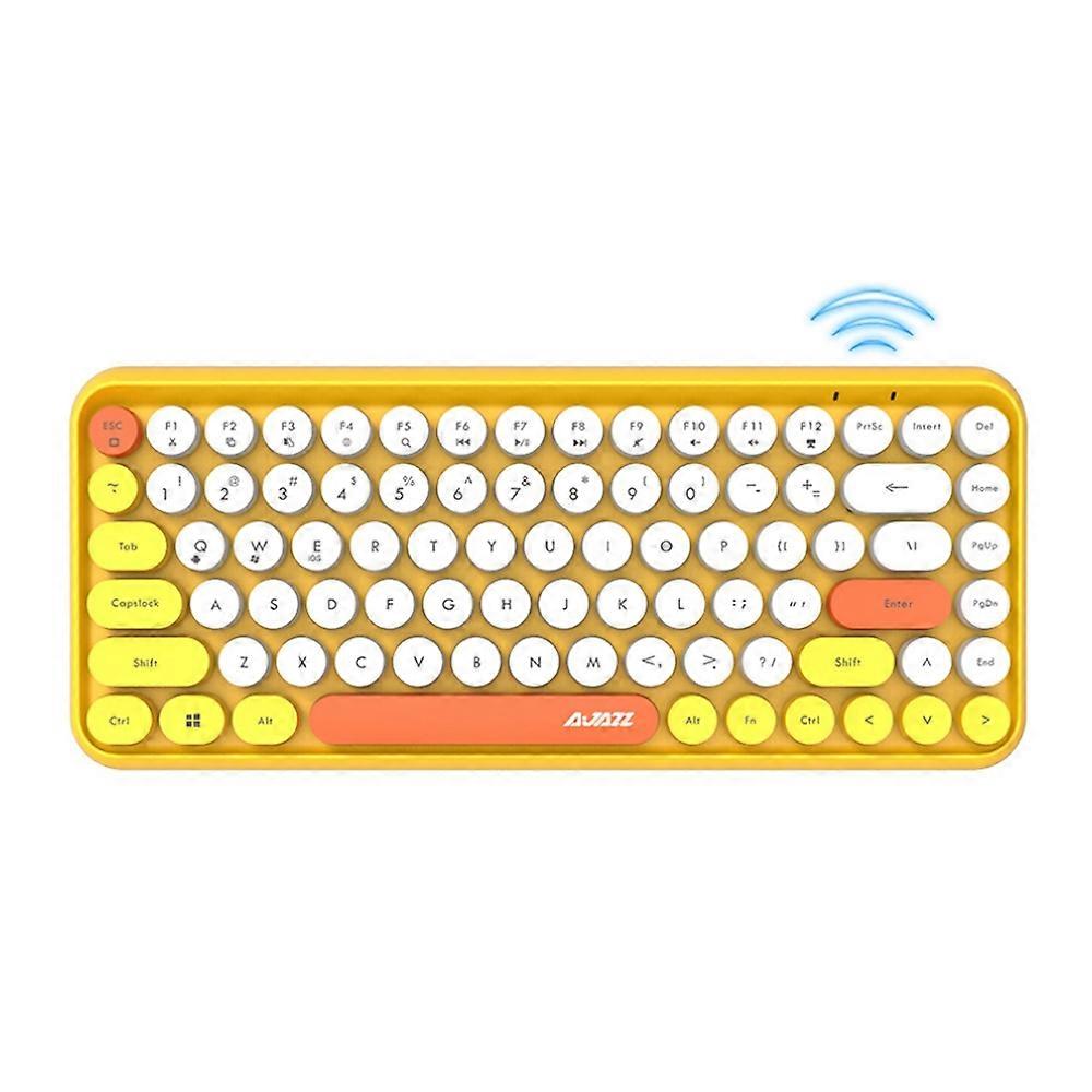 AJAZZ 308I Wireless Bluetooth-compatible Keyboard Mini Portable 84-Key Keyboard