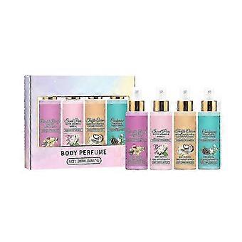 Conjunto de perfumes românticos clássicos para mulheres, composto por 4 sprays corporais de 200ml cada.
