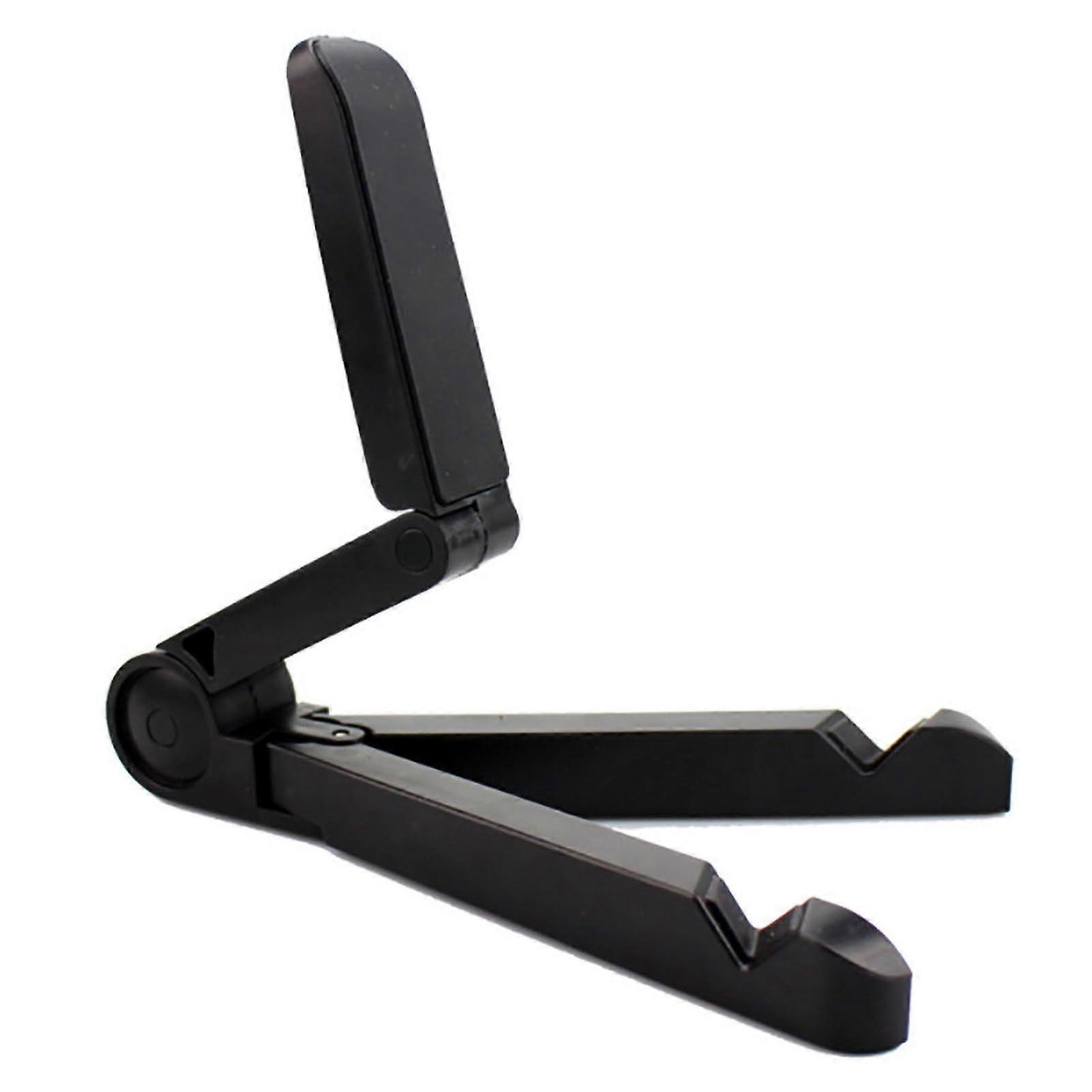 Adjustable Foldable Tablet Stand for iPad 6/5, Universal ABS Desktop Holder, Black