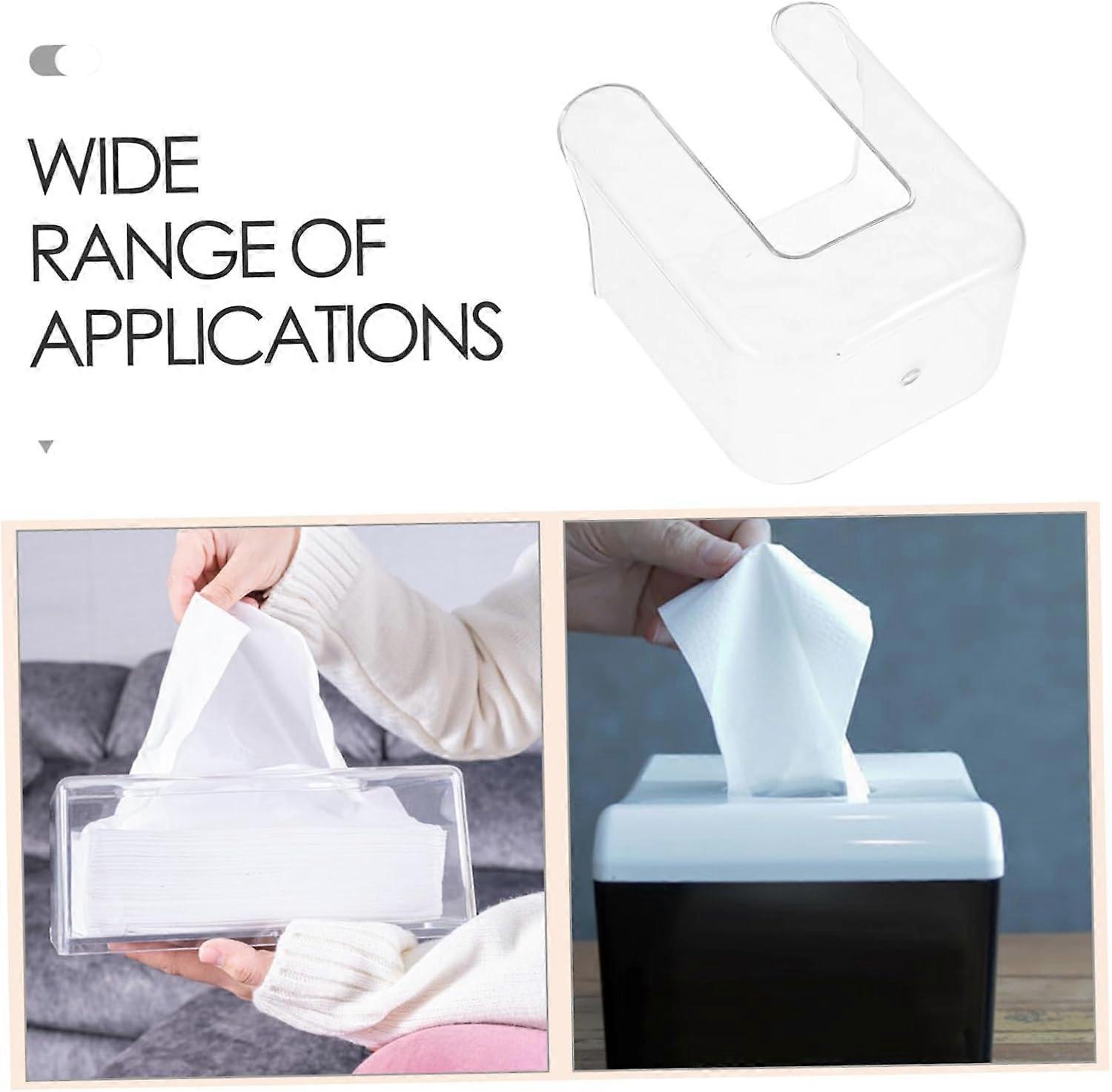 Wall Mounted Tissue Box Holder with SelfAdhesive Install, Luxury SpaceSaving Bathroom Dispenser