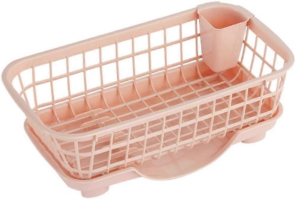 Dish Drying Rack with Drainboard, SpaceSaving Single Layer Kitchen Dish Rack with Utensil Holder