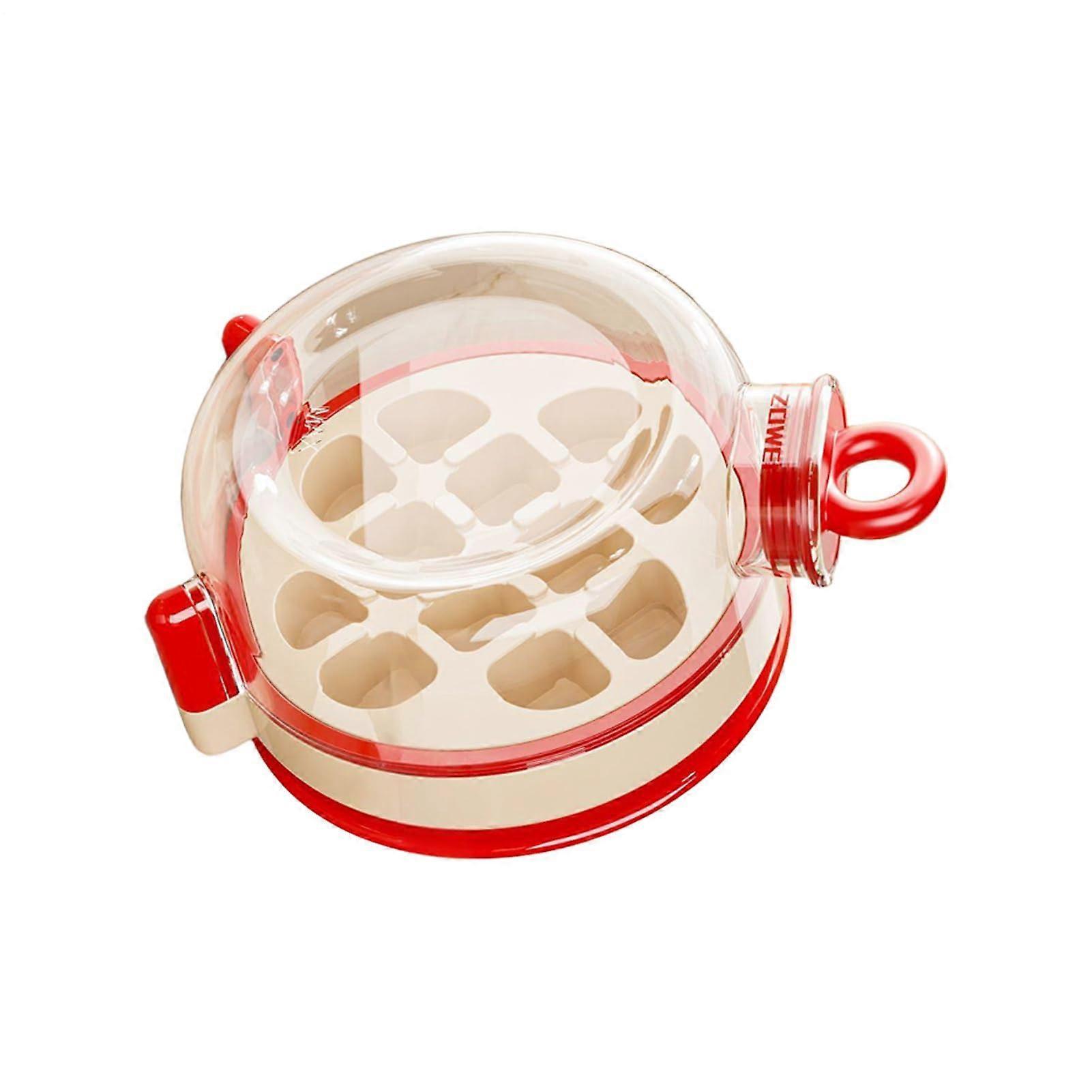 Ice Cube Tray and Ice Maker Bottle with Quick Release for Cocktails Coffee Milk Drinks Red