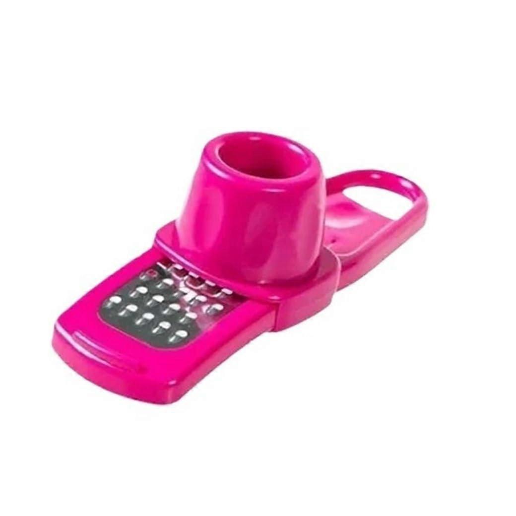 Mini Manual Garlic Press Grinder, Creative Kitchen Mashing Tool, Rose Red Handheld Crusher