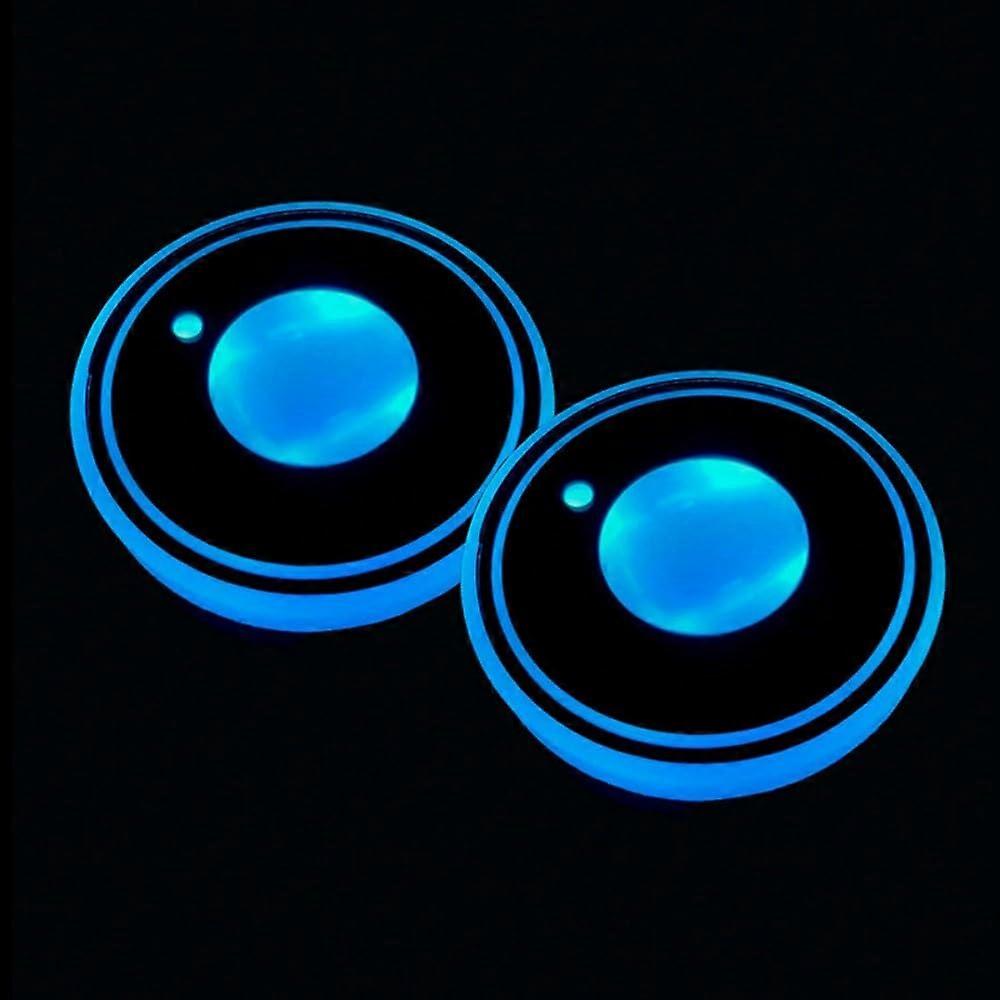 LED Car Coasters for Mitsubishi Eclipse Cross 2020, 2PCS Waterproof Acrylic Anti Slip Inserts