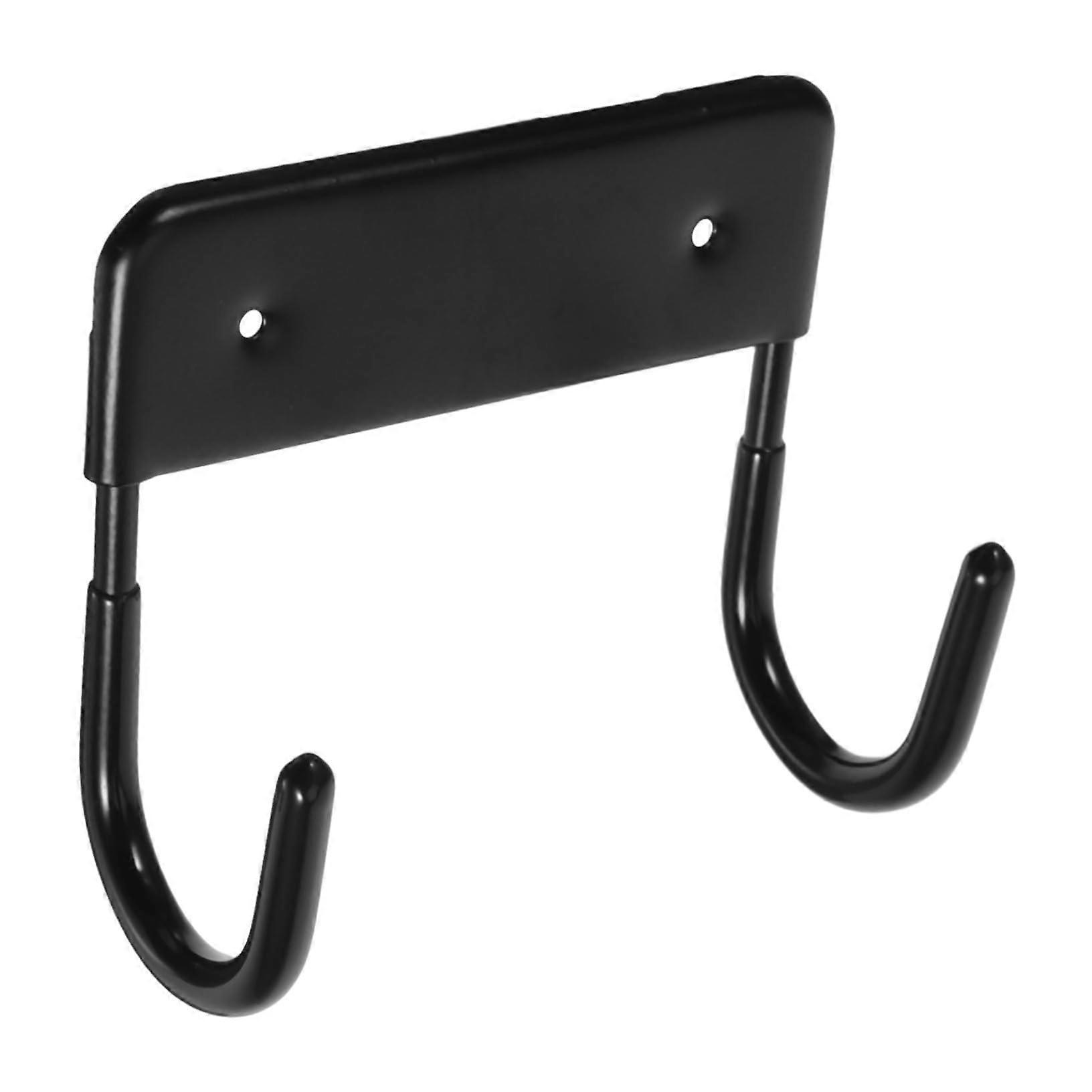 Ironing Board Wall Mount with Hooks, Over the Door Holder, SpaceSaving Laundry Storage Rack Black