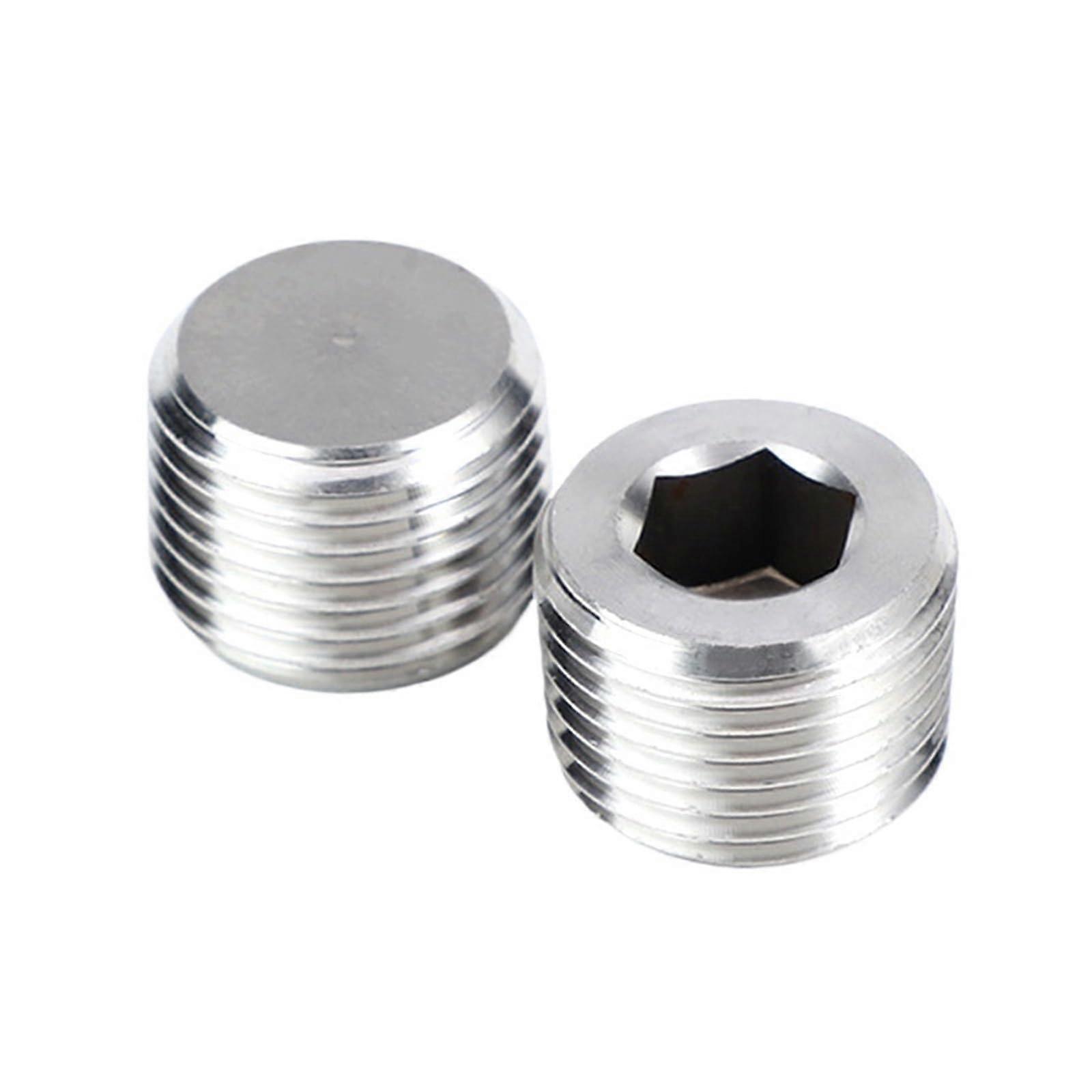 M12x1.5 Stainless Steel Hex Socket Head Cap Bolt End Cap Stop Plug 304 SS Corrosion Resistant