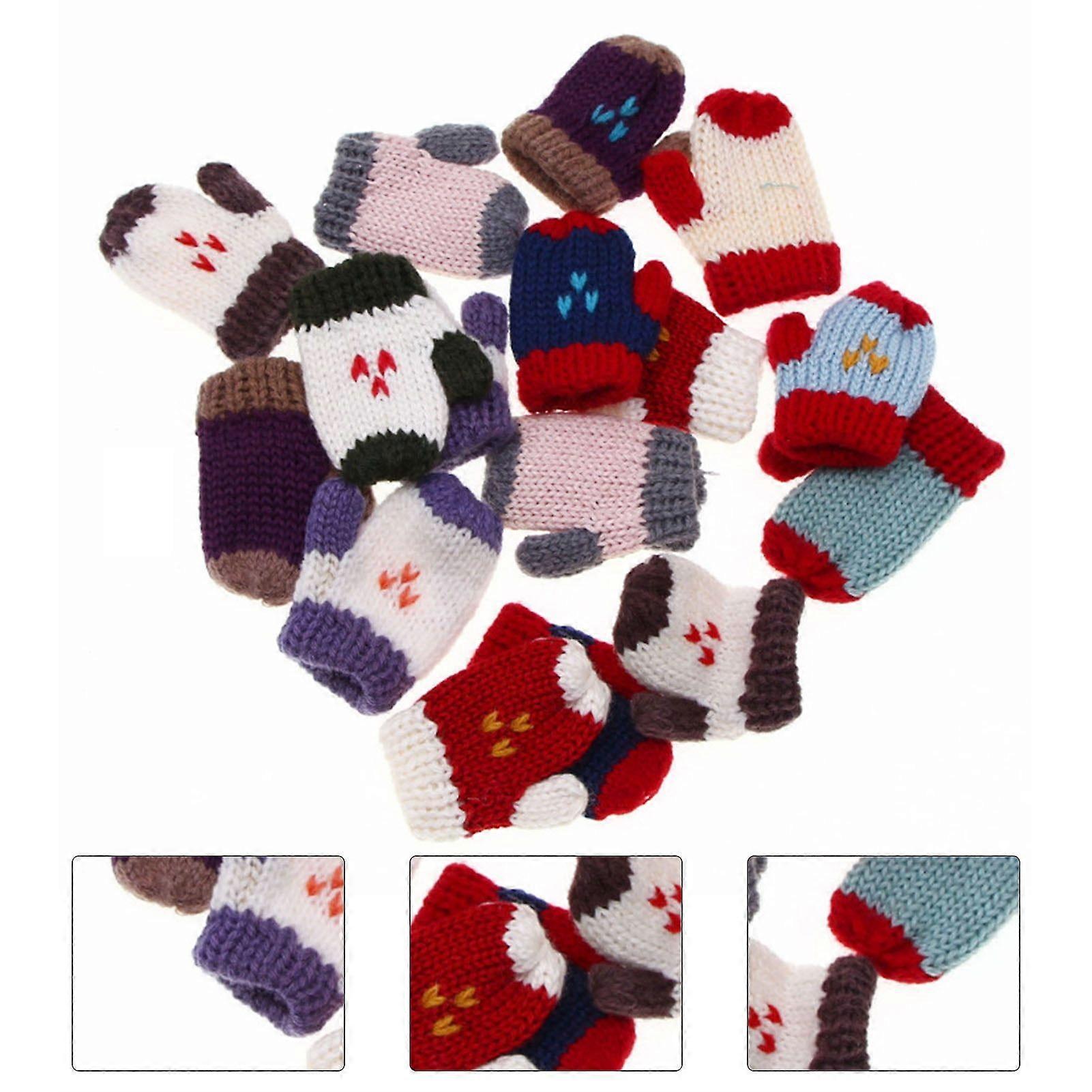 Delicate Woolen Yarn Miniature Knitting Glove - Fine Workmanship - Portable