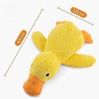Pet Pehmo Toy Dog Rauhoittava ankka Täytetyt ankkalelut Purulelu Kestävä Squeaky pennulle Lemmikkieläinten hampaiden puhdistus Purulelu Lemmikkitarvikkeet