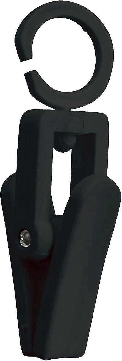 100 Black Plastic Swivel Loop Clips for Wire Grid Signage, Adjustable Holders for Retail Displays
