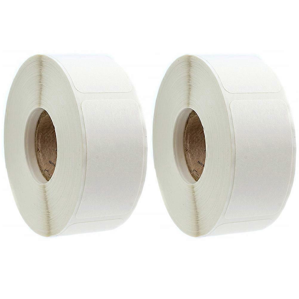 White Rectangle Self-Adhesive Label Stickers for Sealing 2 Rolls Blank