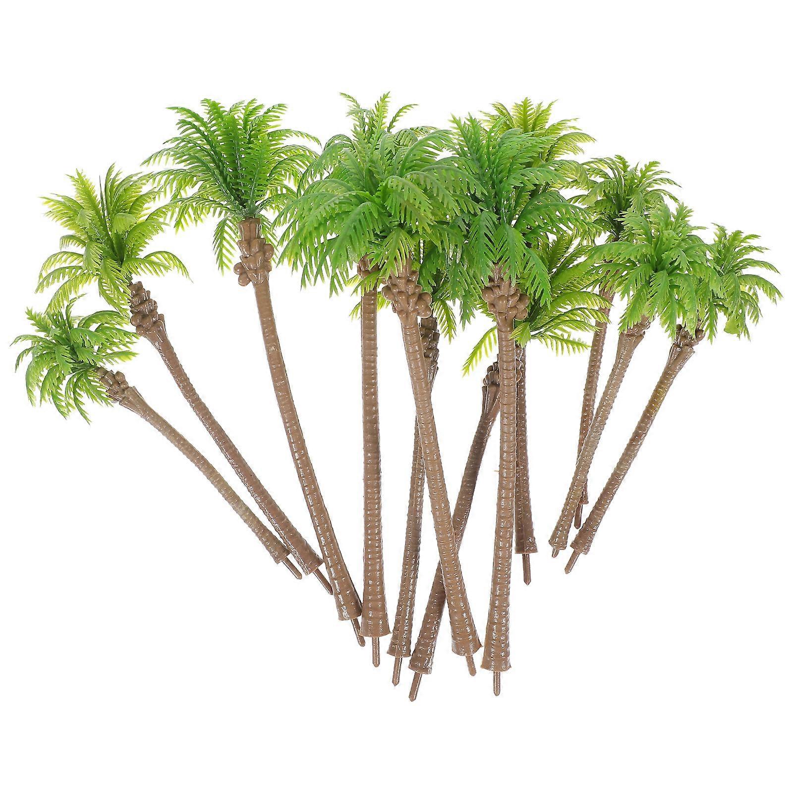 Miniature Palm Trees Model for Display 12Pcs Artificial Scene Decoration