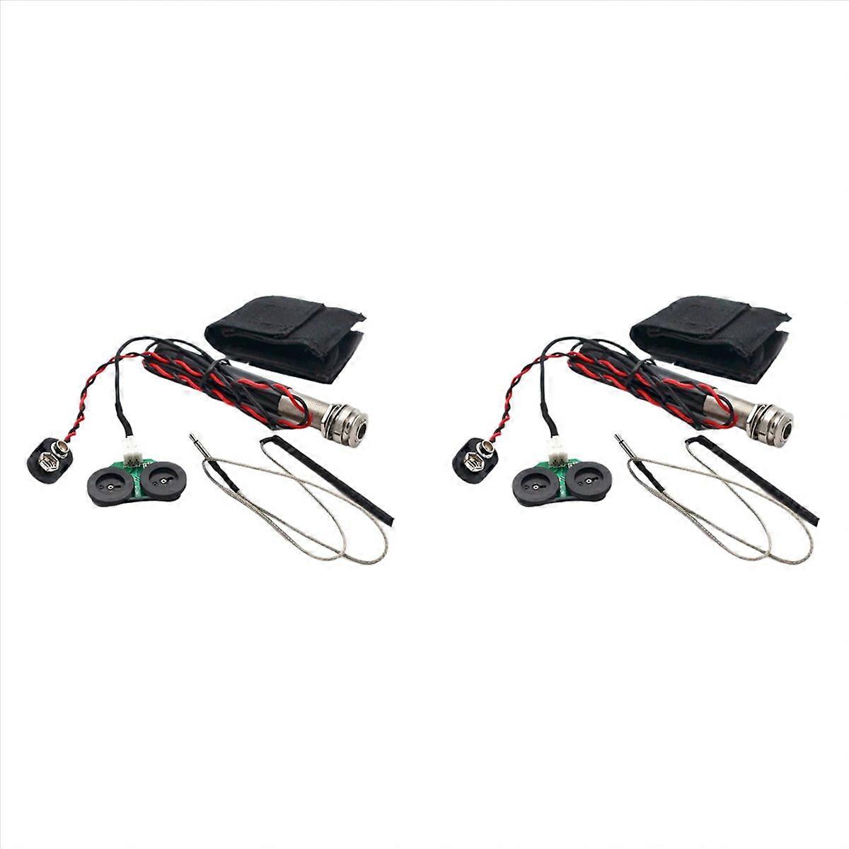 Active Endpin Jack Preamp Piezo Pickup Kit Volume & Tone Control