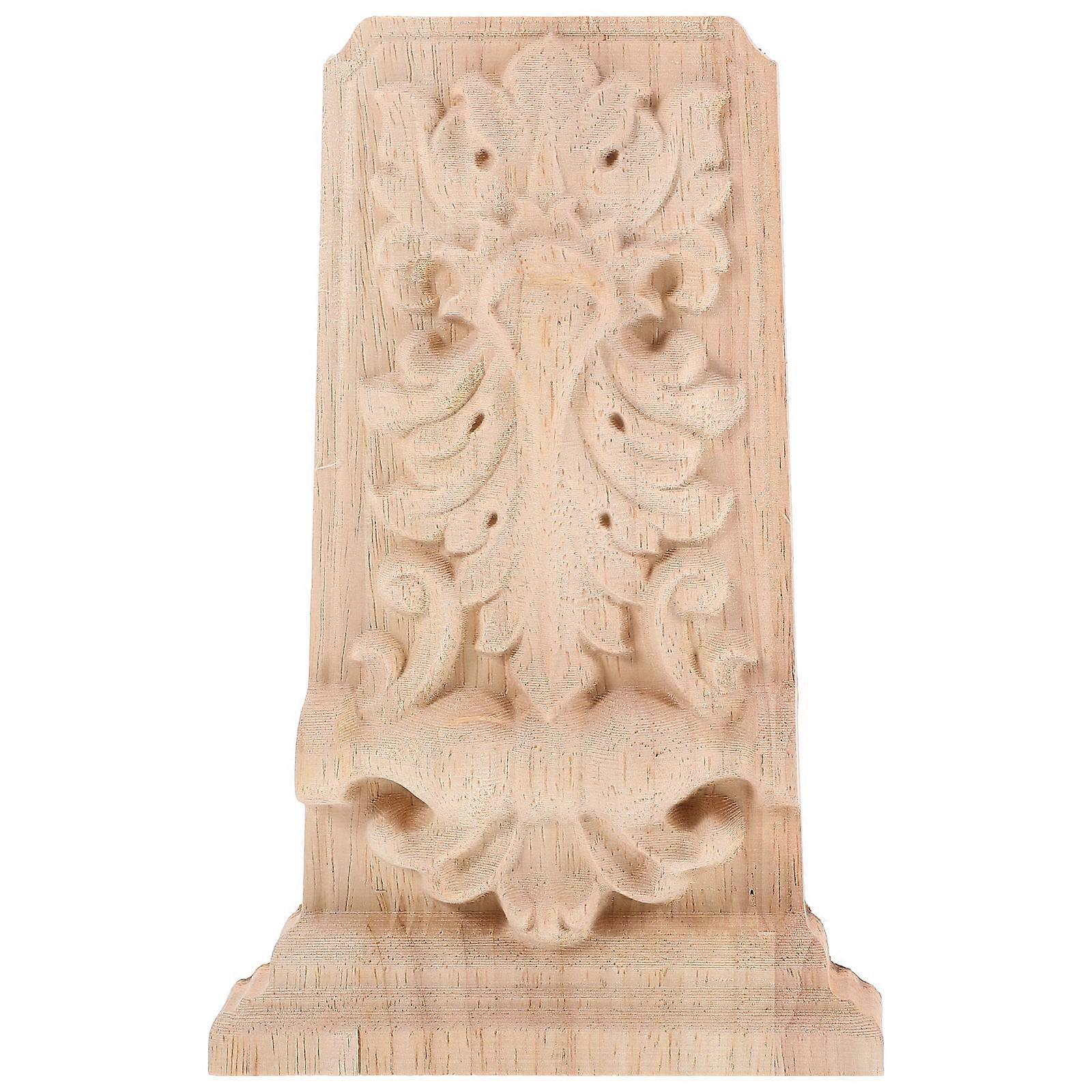 Decorative Wood Corbel for Enhancing Doorways Solid Khaki Carved Bracket