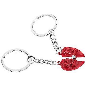 Heart Keychain Creative Magnetic Couple Keychains for Party 1Pair