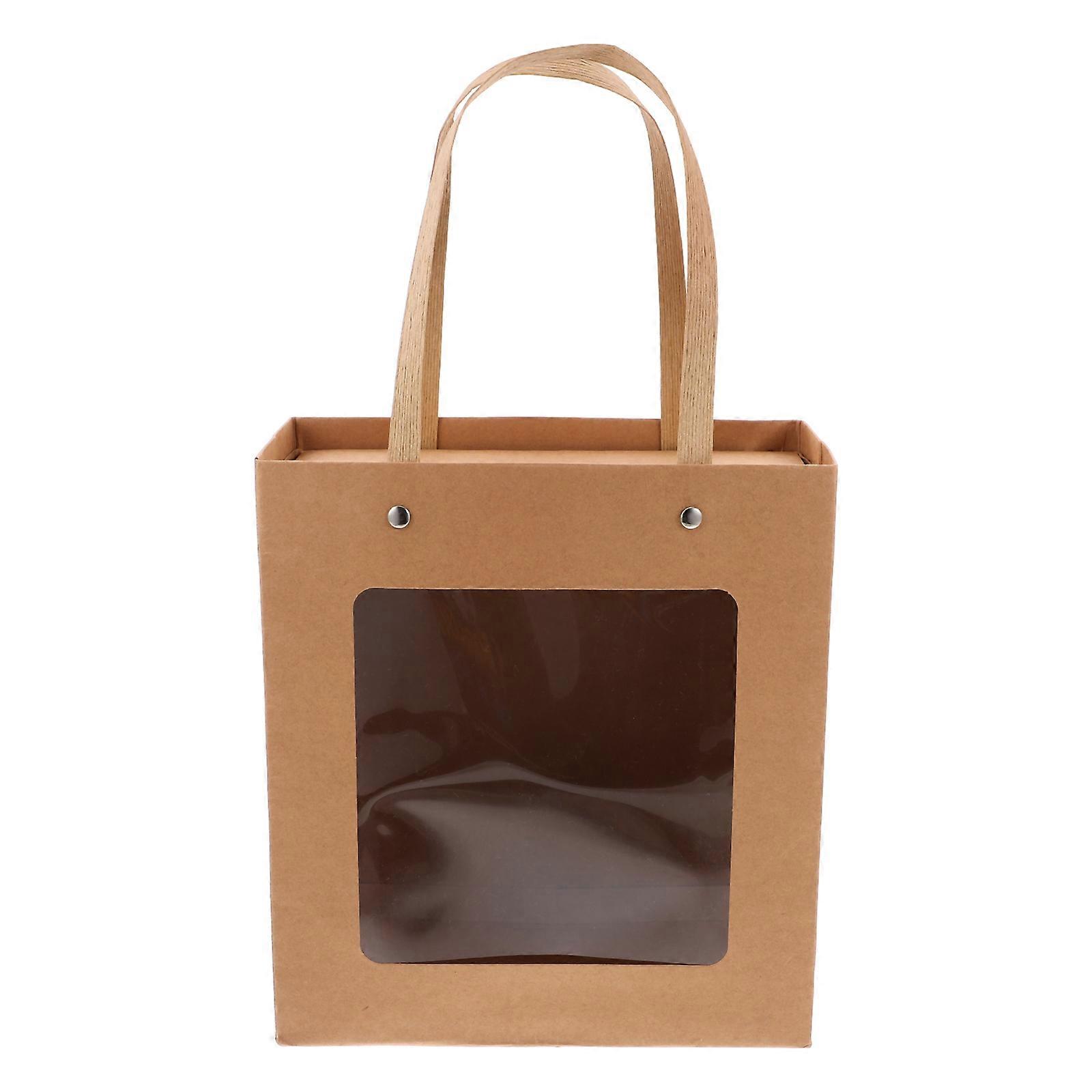 Present Packaging Boxes Kraft Paper Window Box for Jewelry