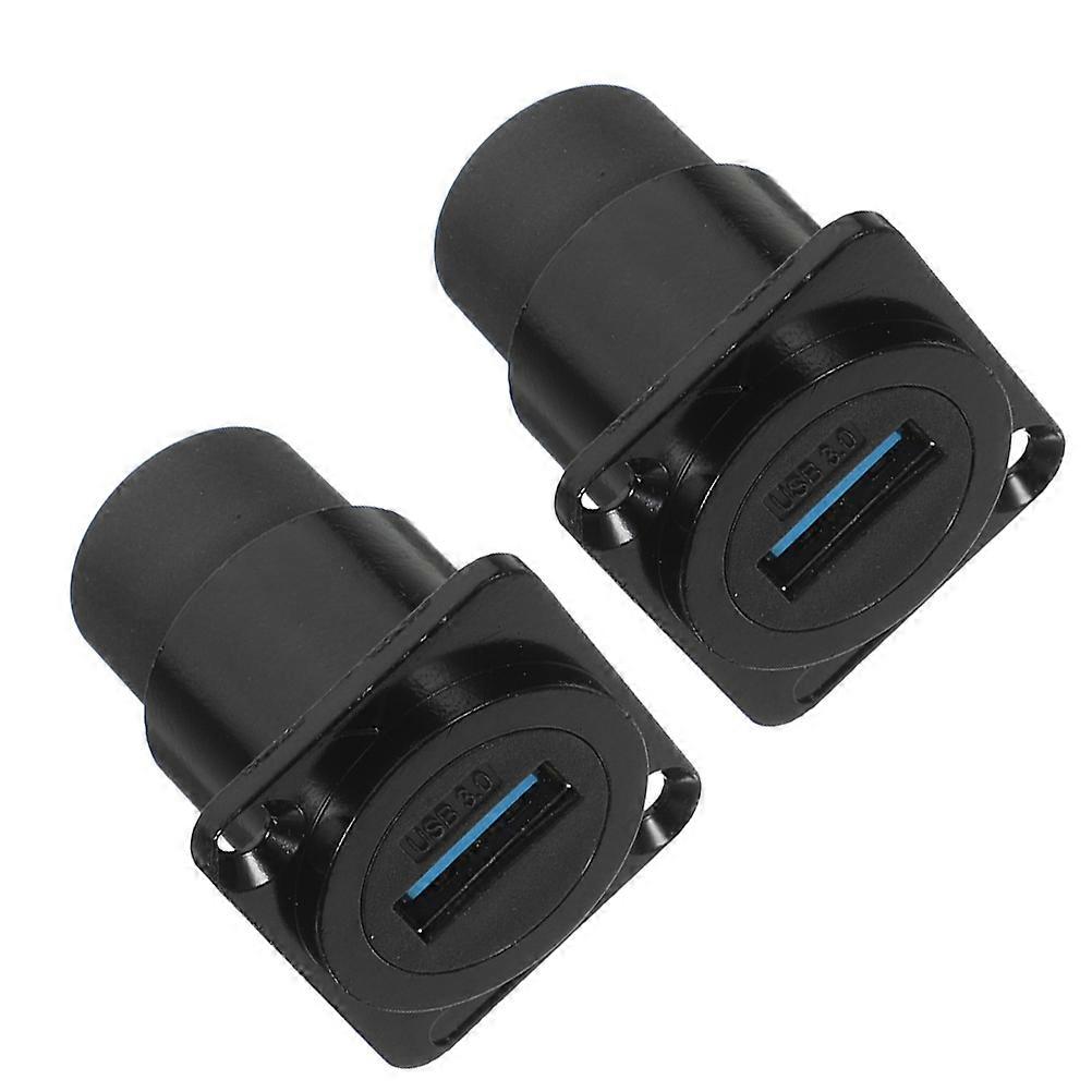Panel Mount USB Bulkhead Connector for Industrial Data Transfer 2Pcs