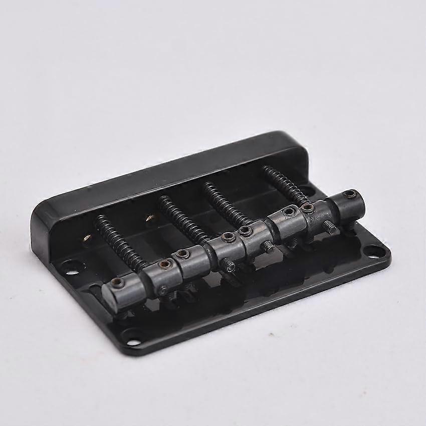 4 String Electric Bass Bridge Replacement Set with Adjustable Saddle Design and Durable Metal Construction