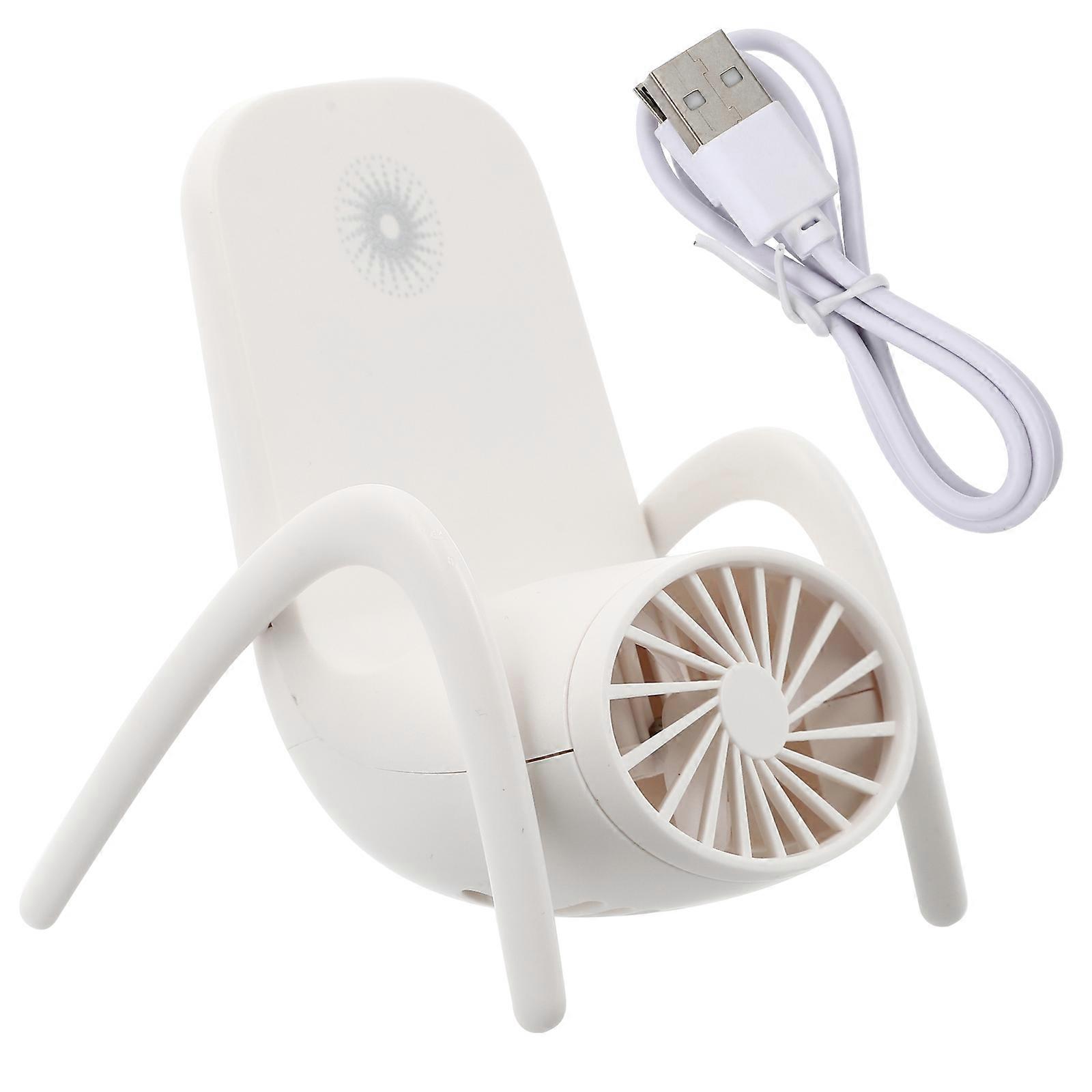 Portable Cooling Fan Multi-Functional Fan with 2Pcs White Plastic