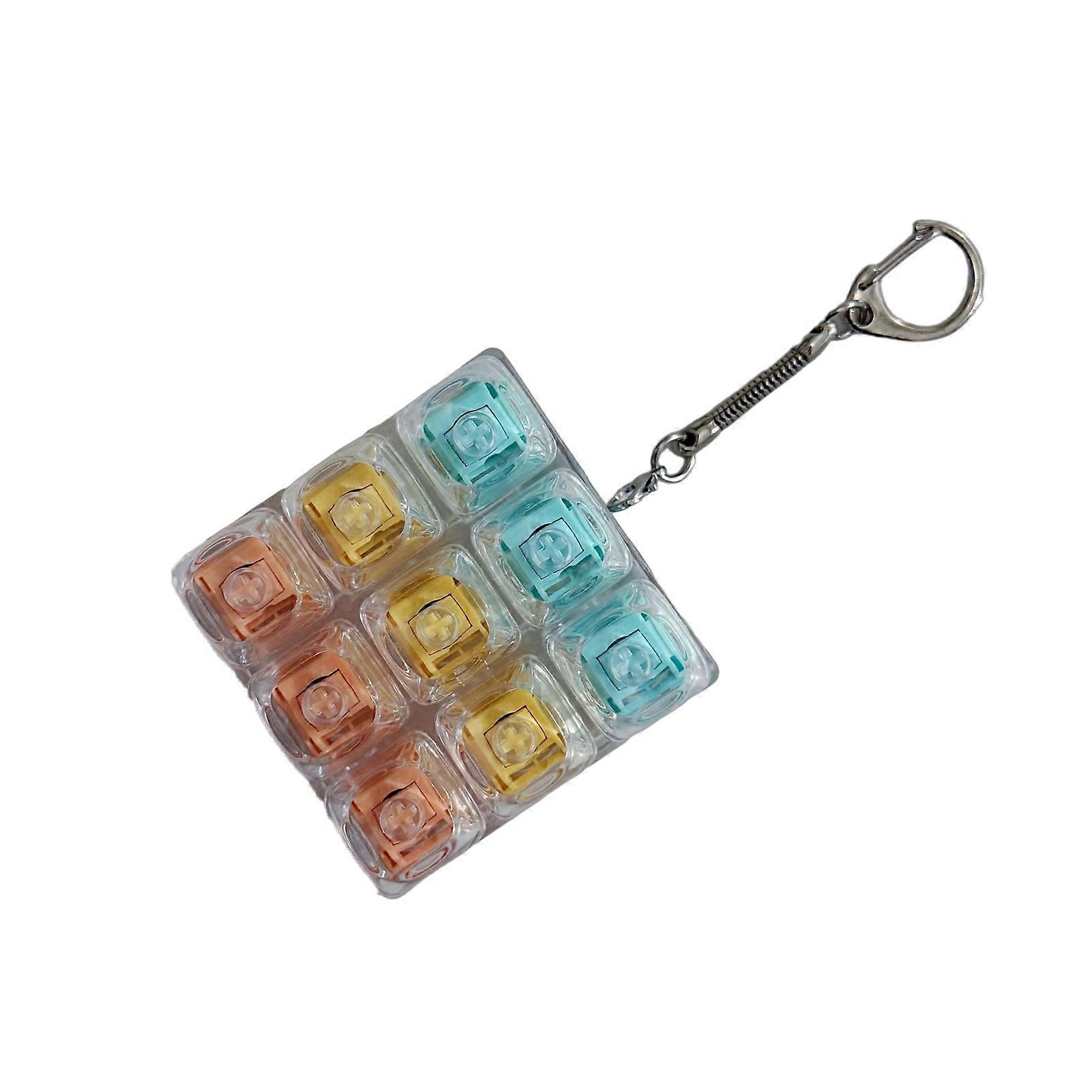 Fidget Keyboard Keychain – Decompression Button Toy