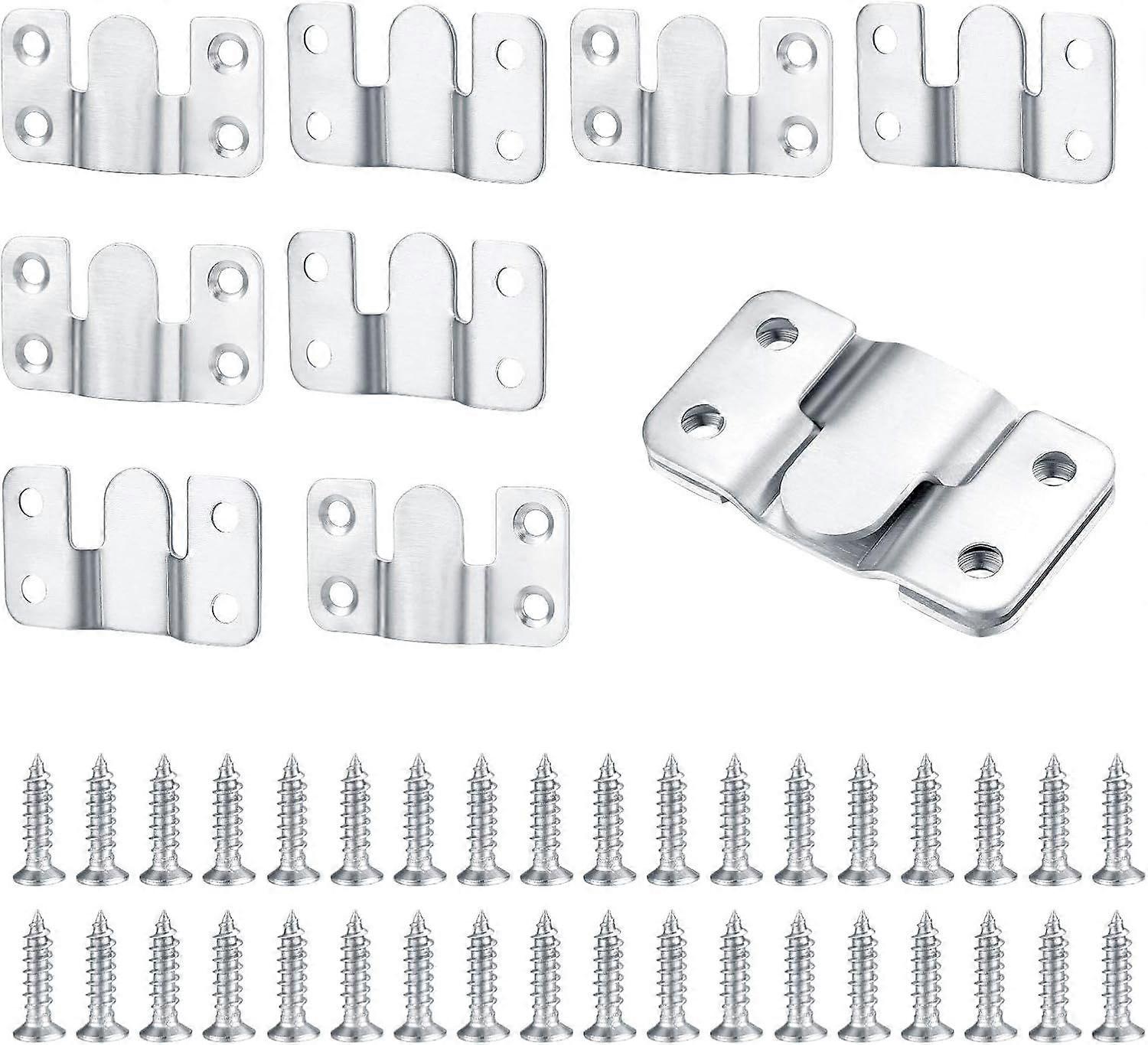 10 Pcs Flush Concealed Mount Bracket, Heavy Duty Interlocking Hang Brackets