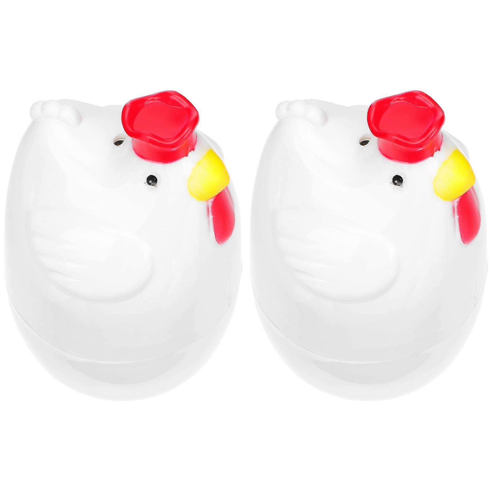 Creative Chick Shaped Egg Steamer for Kitchen Use 2Pcs Microwave Egg Cooker