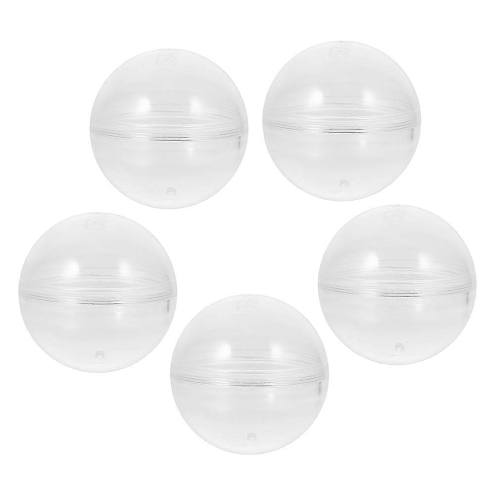 Vending Machine Clear Capsules Storage 5Pcs Transparent Plastic Round Balls