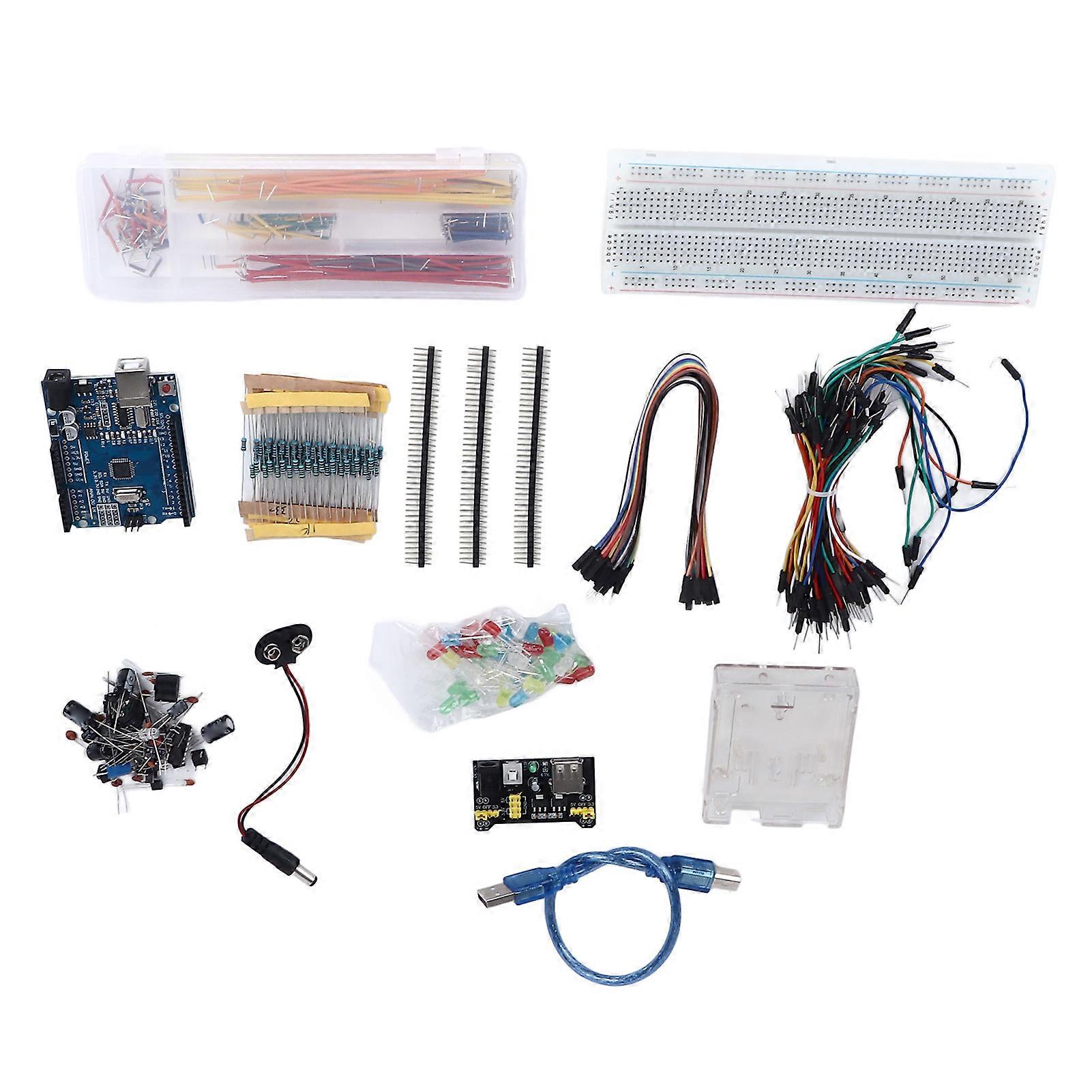 Development Board Kit 830 Holes Multifunctional Electrnoics Starter Component Kit for R3