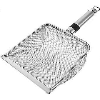 Stainless Steel Cat Litter Scoop with Fine Mesh Sifter for Pet Waste Cleaning