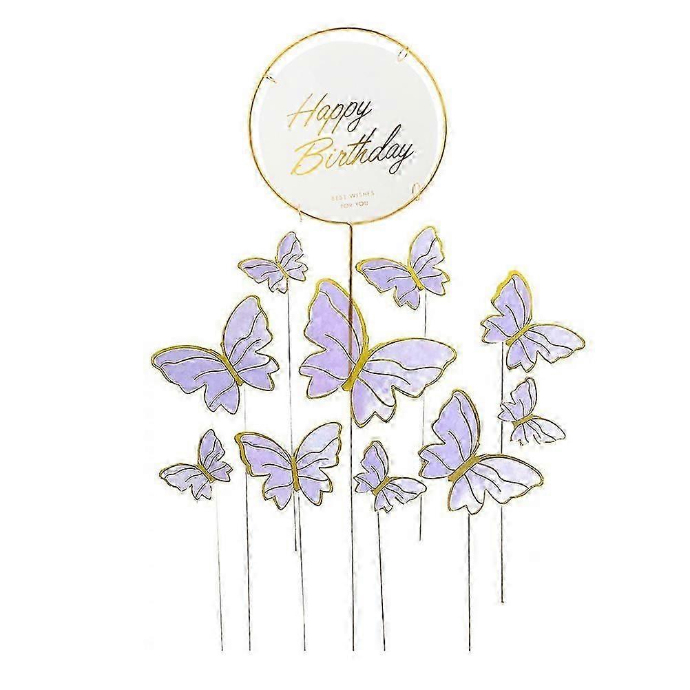 Durable Iron Cake Picks for Decorative Butterflies Cake Inserts 1Set
