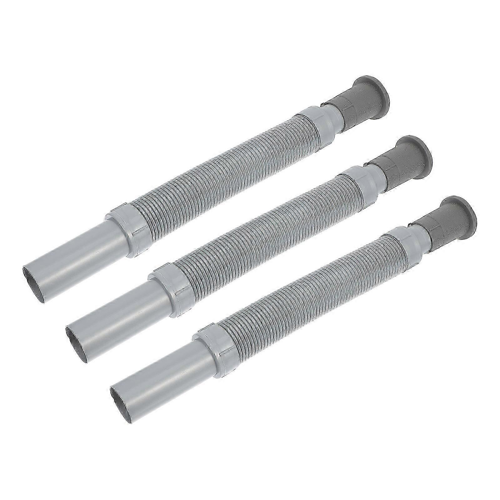3Pcs Retractable Sink Drain Tubes | Universal for Kitchen Bathroom Laundry Draining