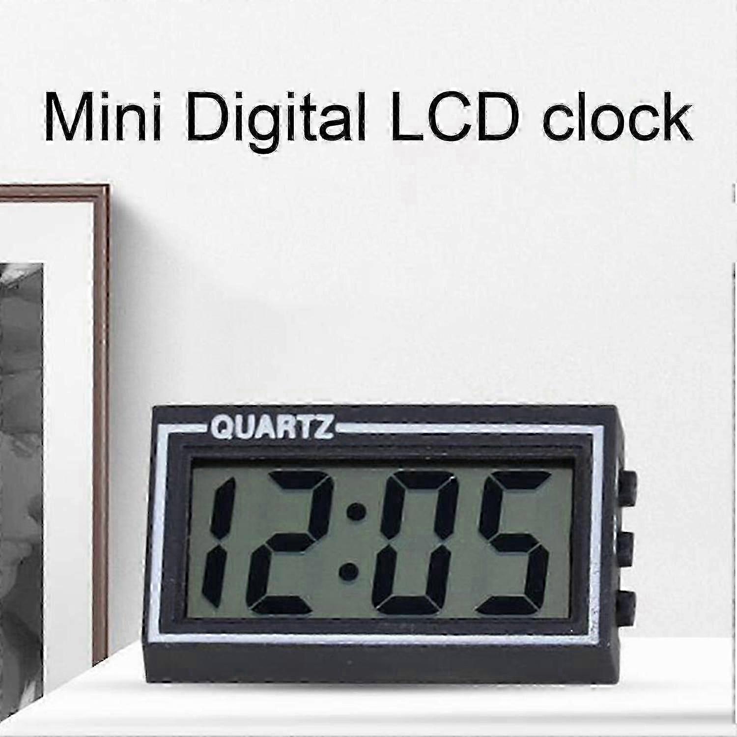 Clock Universal LCD Screen ABS Car Electronic Digital Clock compatible withCar Dashboard