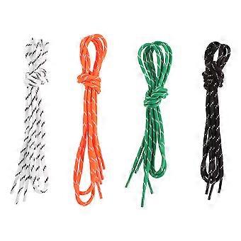 4 Pairs Shoe Laces For Sneakers - Colorful Polyester Round Shoelaces Athletic Sports Shoe Strings For Boots Skate Parties School Team