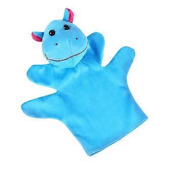 Blue Animal Hand Puppet Toy for Kids Playing 1Pcs Plush Five-Finger Prop