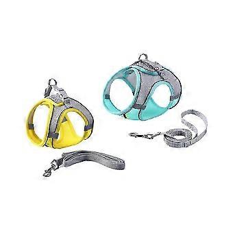 Hond harnas riem set voor kleine hond verstelbare puppy harnas vest bulldog mopshond buiten wandelen riem