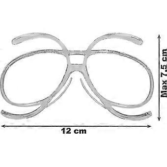 Prescription Ski Goggles Insert, TR90 Optical Lens Adapter for Glasses Wearers, Fits Any Adult Ski and Snowboard Goggles, Transparent 2 Pack