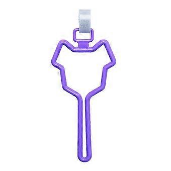 Distributeur de sacs à déjections canines pour cage de transport, fixation par clip, sac ajustable compatible avec toutes les laisses, violet
