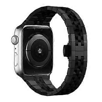 Roestvrijstalen band voor Apple Watch Series 10 Ultra 9 8 7 SE 6 5 4 3 2 1 46 mm 49 mm 45 mm 44 mm 42 mm horlogeband met vlindergesp