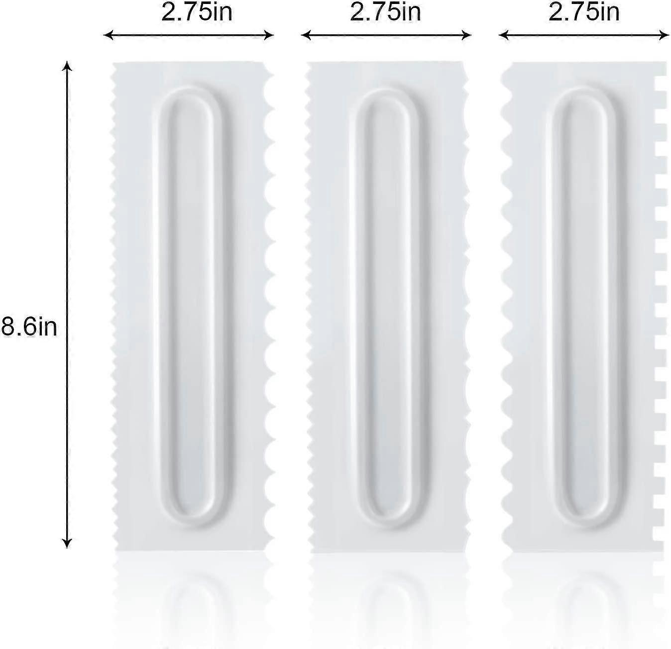 Cake Scraper 6pc,decorating Comb,plastic Sawtooth Cake Scraper Polishe