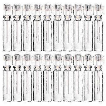 100st Droppflaskor Parfymflaskor Påfyllningsbara tomma flaskor Parfymglasbehållare (1 ml transparent droppare)