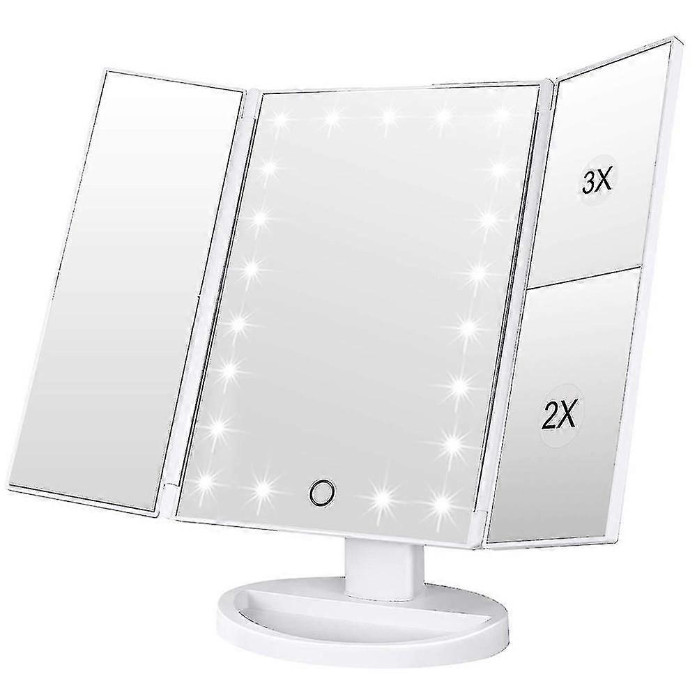 2x/3x Magnification 22 Led Lights Touch Screen Switch Tri-fold Design