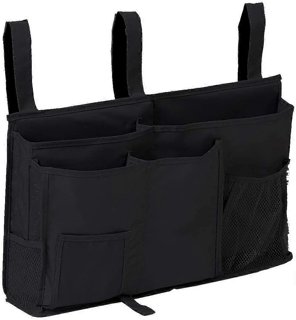 Bedside Caddy, Bedside Storage Organizer Hanging Pocket,black