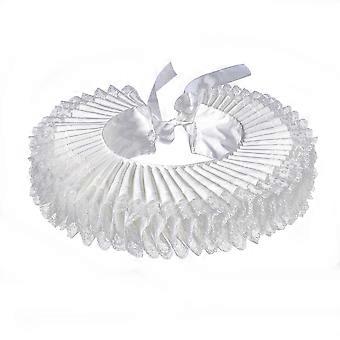 Fake Collar, Victorian Ruffled Blouse Collar Detachable Collars for Women, Lace Pleated Half False Shirt Collar, Baroque Style Elegant Detachable Coll