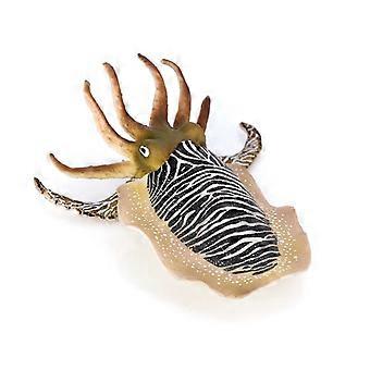 Realistic Squid Toy Figurine  Ocean Sea Creature Model, Educational Plastic Octopus & Cuttlefish Figure for Kids, Decorations, and Playsets, 11x9.3x4.